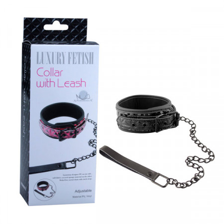 Ошейник с поводком "Luxury Fetish Collar with Leash"