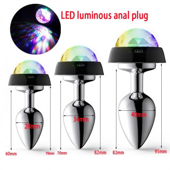 Светящаяся анальная пробка "Yeain SMGS-082"