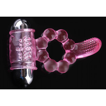 Виброкольцо со стимулятором клитора "Pleasure Tongue"