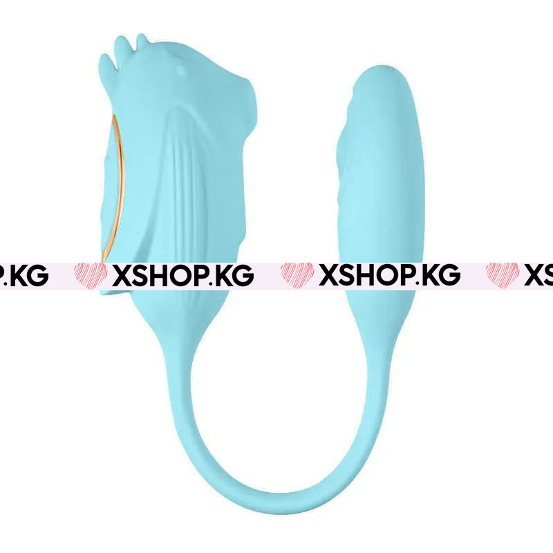 Нагревающийся вибростимулятор 2 в 1 с вакуумной стимуляцией клитора "Spirit Bird"