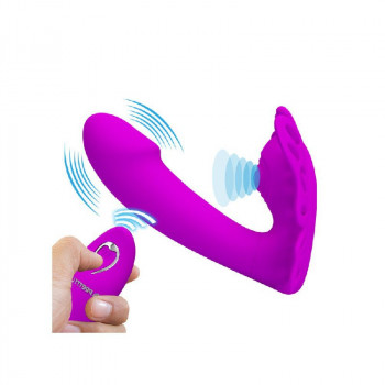 Вибростимулятор в виде бабочки с фаллосом "Pretty love Katherine"