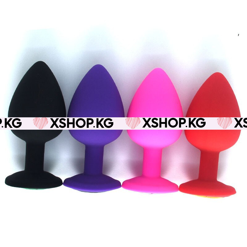 Анальная силиконовая пробка со стразой "Yeain"