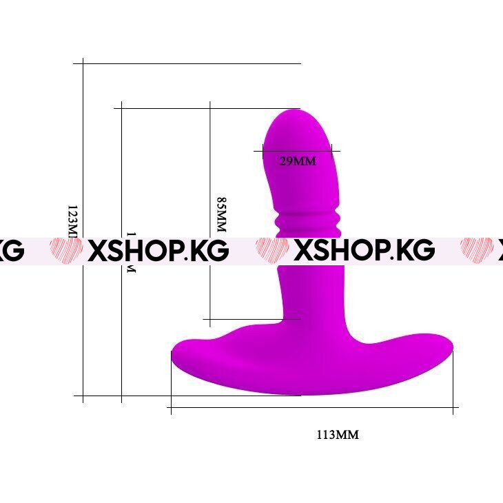 Анально-вагинальный вибростимулятор с дистанционным пультом "Pretty Love Heather"