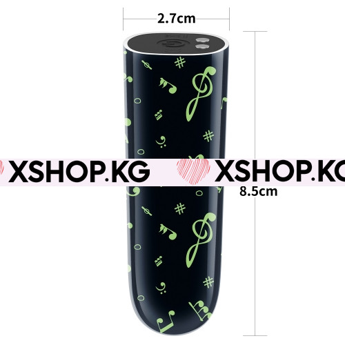 Перезаряжаемый светящийся в темноте мини-вибратор "Music massager"