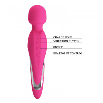 Нагревающийся, перезаряжаемый вибромассажер микрофон "Pretty Love Michael"