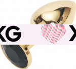 Металлическая анальная пробка "Сладость в золоте" 