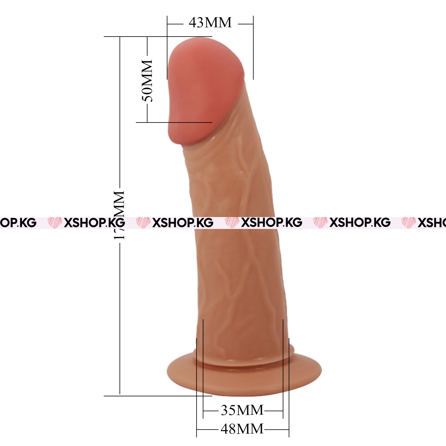 Мужской полый страпон "Pretty Love Stark" 6,9"