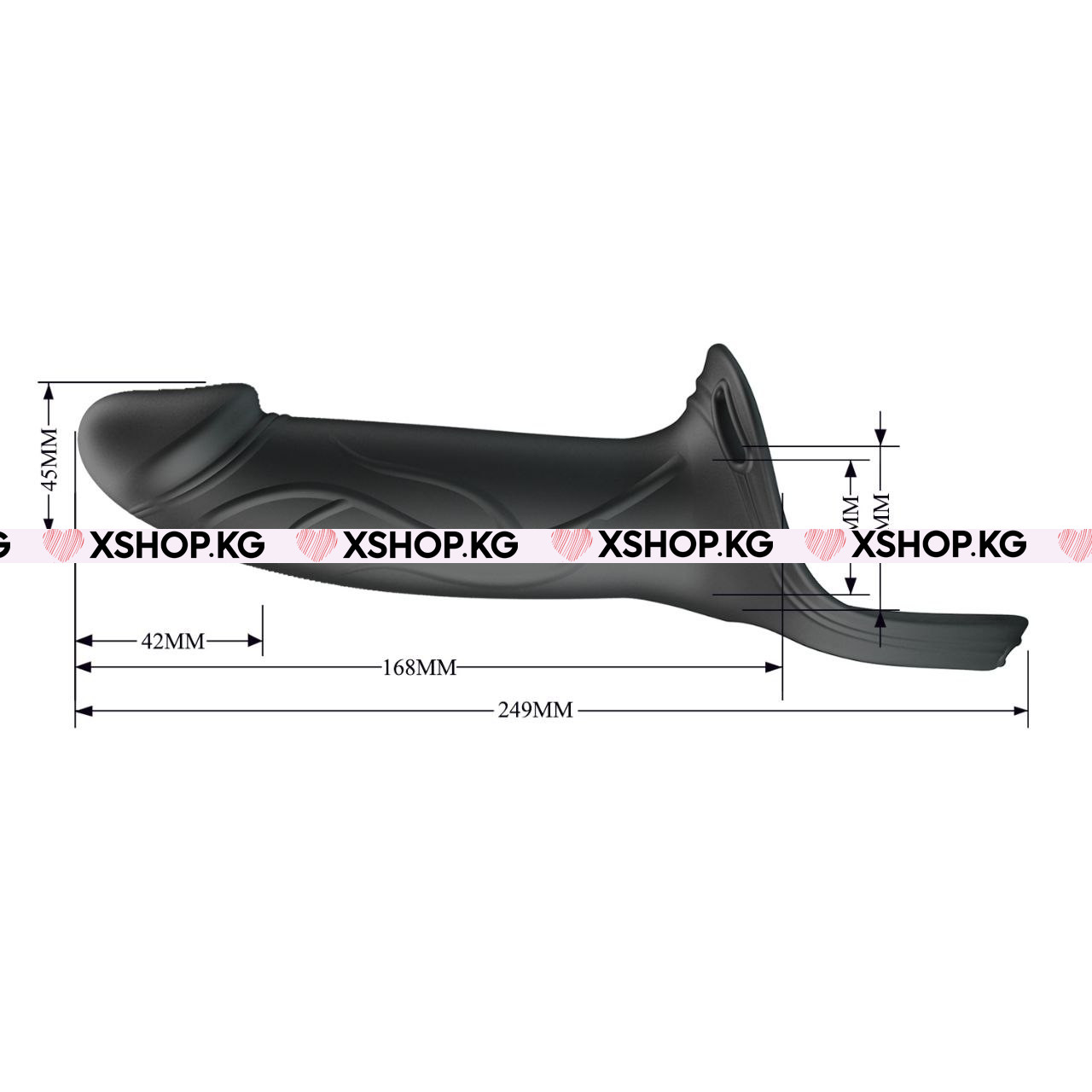 Мужской полый страпон "Pretty Love Landon" 6,6"