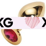 Металлическая анальная пробка "Сладость в золоте" 