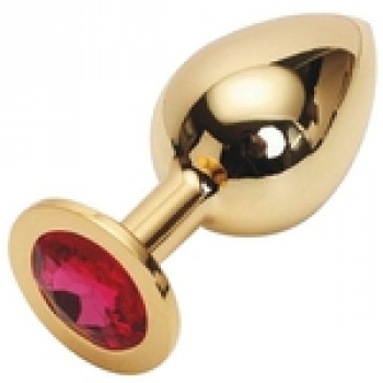 Металлическая анальная пробка "Сладость в золоте" 